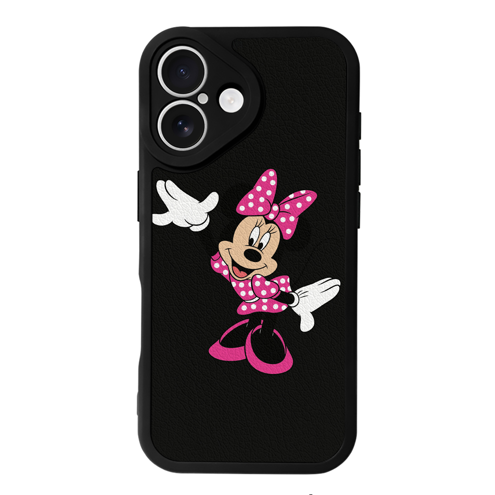 （画像用） ミッキーマウス Mickey Mouse 【iPhone 16シリーズ対応】シリコンスマホケース（レザー調） 材質：シリコン